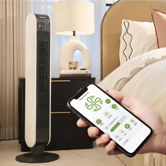 HOLMES 40" Oscillating Wi-Fi Connect Tower Fan w/Remote - Picture 1 of 8